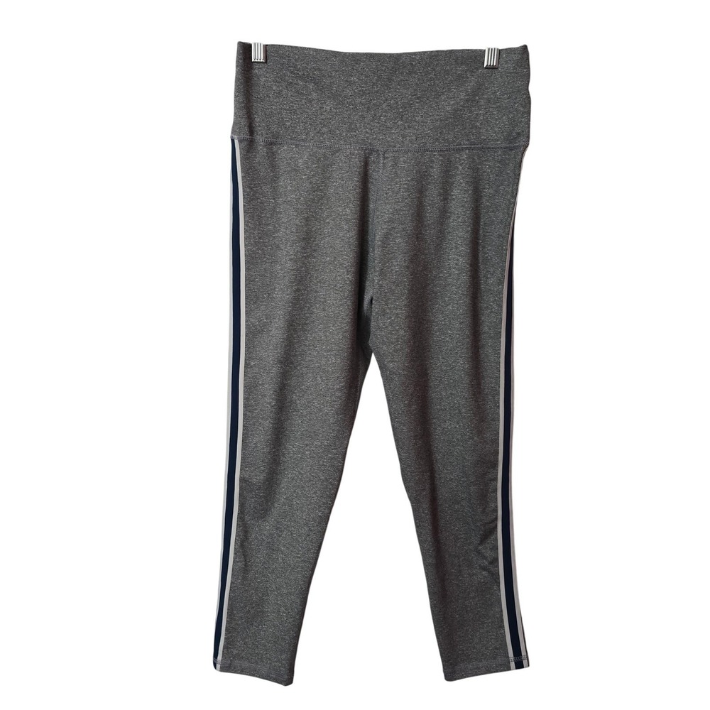 Aerie Chill Play Move Grey Heathered Side Stripe High Waisted Leggings L Large